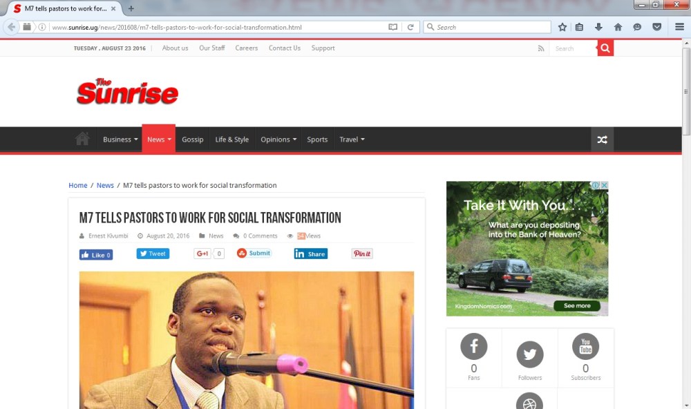 Top HTP UG Pastors Retreat in Sunrise News1