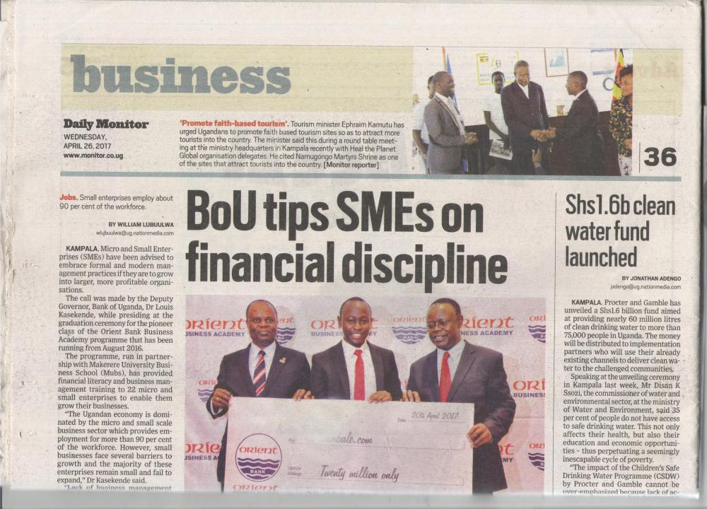 HTP Meeting in with Uganda Minister in Daily Monitor News Paper (1)