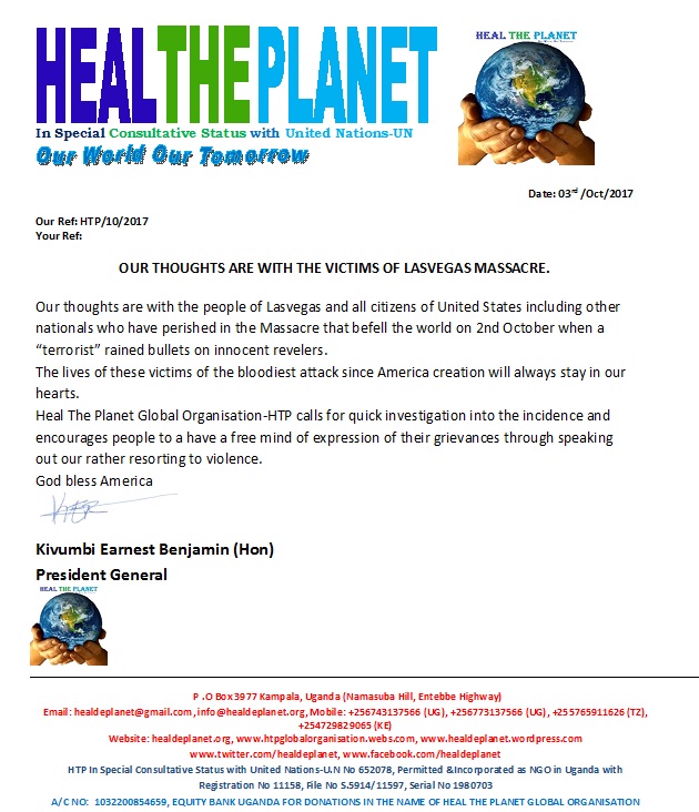 HTP Stands with Victims of Lasvegas Massacre