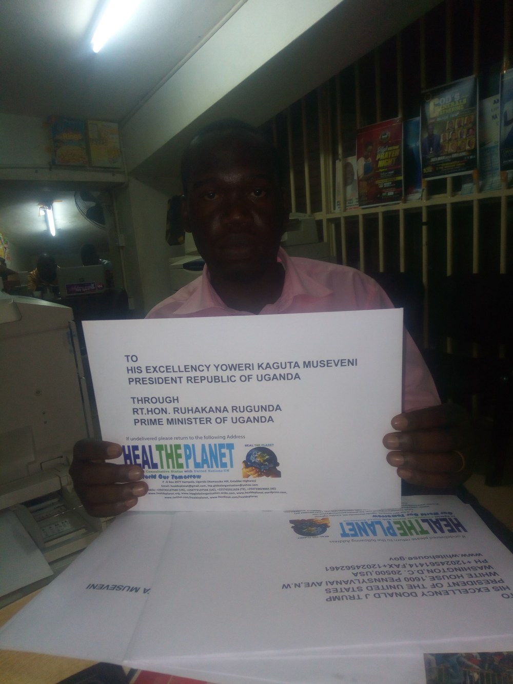 HTP Letter to President Museveni through PM